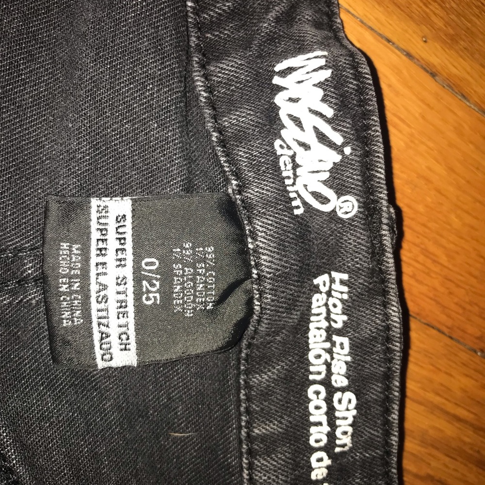High Rise Black Distressed Shorts - Picture 3 of 3